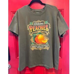 Torrid 1 (1X 14/16) Georgia Peaches Relaxed Fit Heritage Jersey Graphic Crew Tee